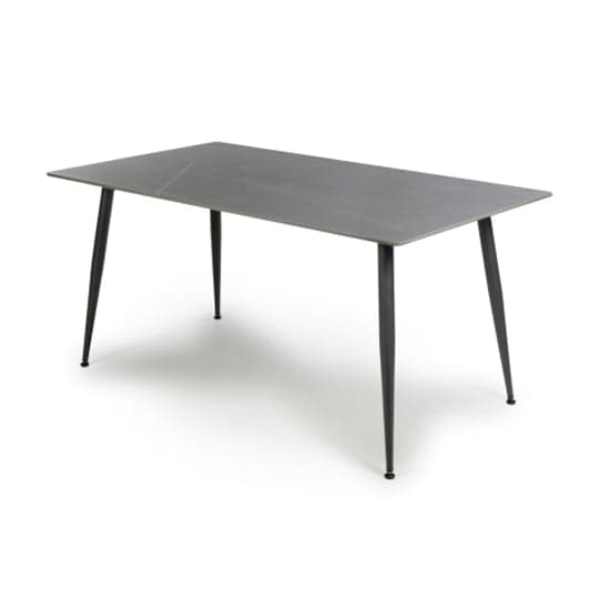 Modico Ceramic Dining Table 1.6m In Grey Granite Effect_1