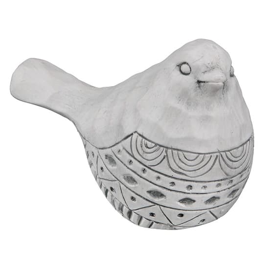 Moline Ceramics Bird Modelo Sculpture In Grey_3