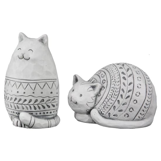 Moline Ceramics Cat Modelo Sculpture Large In Grey_2