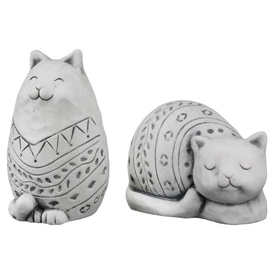 Moline Ceramics Cat Modelo Sculpture Small In Grey_2