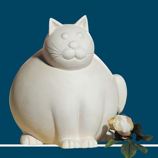 Moline Ceramics Cat Molli Sculpture In Cream_1