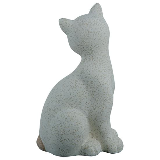 Moline Ceramics Cat Olbia Sculpture In Brown And Cream_4