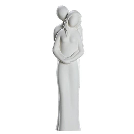 Moline Ceramics Couple Hold You Sculpture In White_2