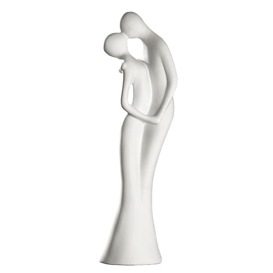 Moline Ceramics Couple In Love Sculpture In White_2