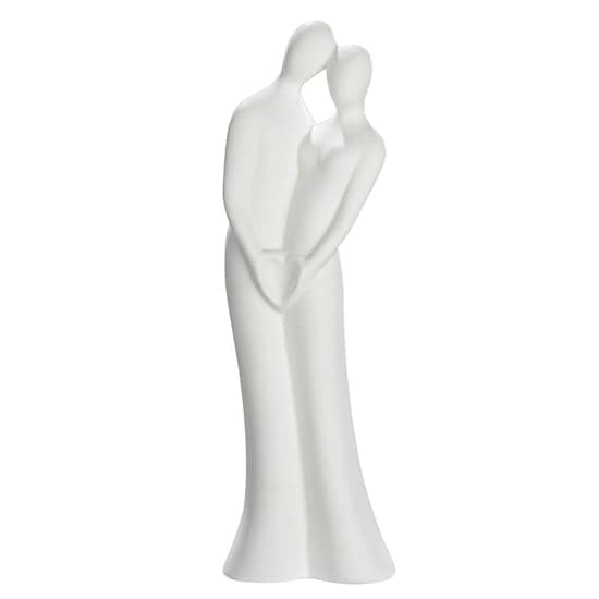 Moline Ceramics Couple Proof Of Love Sculpture In White_2