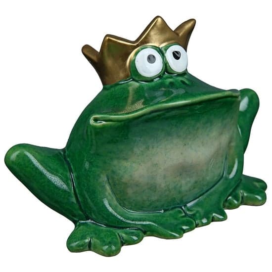Moline Ceramics Frog Sammy Sculpture In Green_3