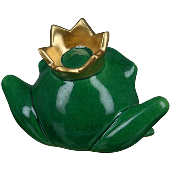 Moline Ceramics Frog Sammy Sculpture In Green_4