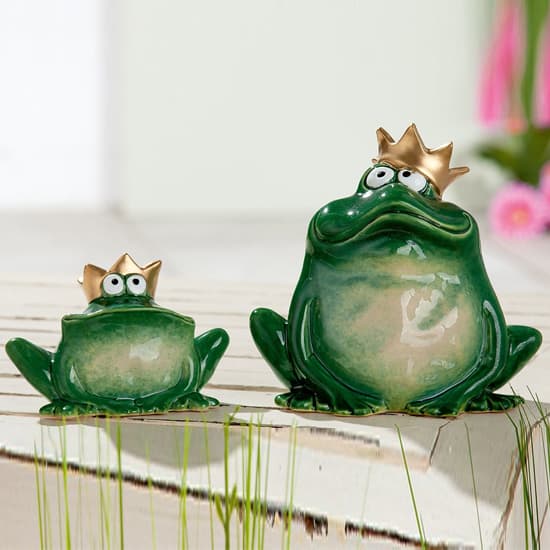 Moline Ceramics Frog Sammy Sculpture In Green_1