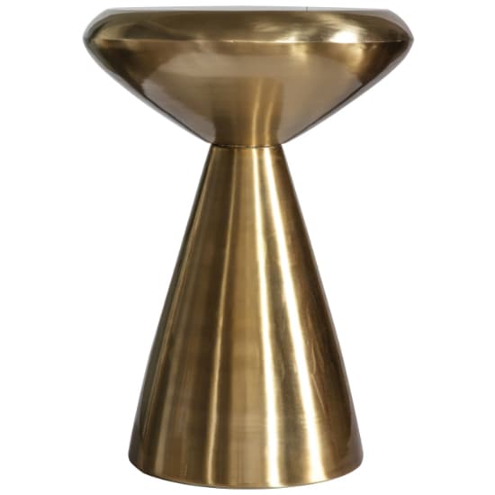 Molten Round Metal Side Table In Gold_2