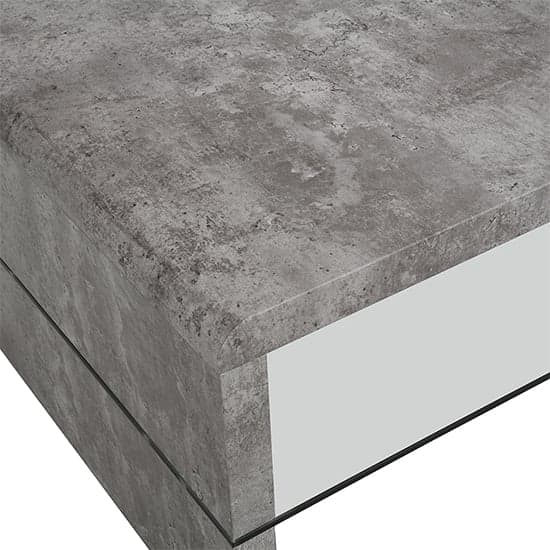 Momo Coffee Table In Concrete Effect With Glass Undershelf_9
