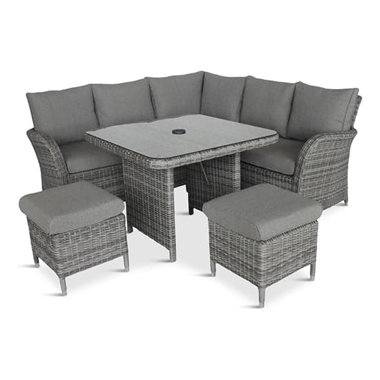 Meltan Outdoor Modular Lounge Dining Set In Pebble Grey Furniture in
