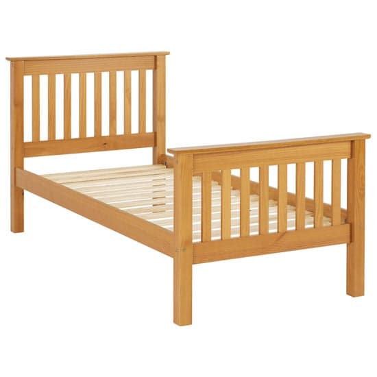 Merlin Wooden High Foot End Single Bed In Antique Pine_2