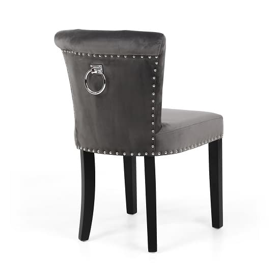 Soweto Accent Chair In Brushed Velvet Grey In A Pair Furniture in Fashion