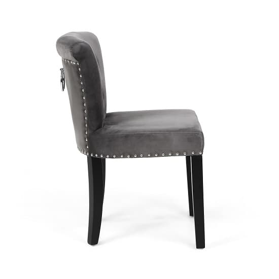 Soweto Accent Chair In Brushed Velvet Grey In A Pair Furniture in Fashion