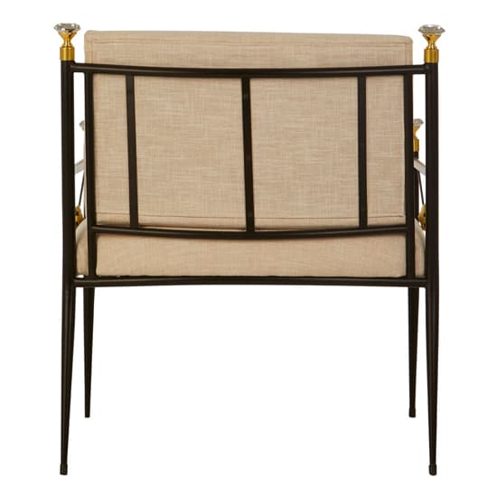 Monora Fabric Accent Chair With Black Metal Frame Furniture in Fashion