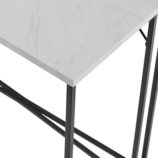 Monroe Wooden Laptop Desk In White Marble Effect With Y-Legs_3