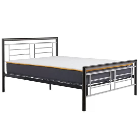 Montane Metal Double Bed In Chrome And Nickel_2