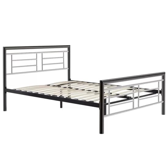 Montane Metal Double Bed In Chrome And Nickel_3