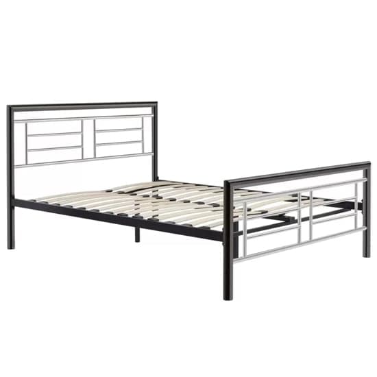 Montane Metal King Size Bed In Chrome And Nickel_3