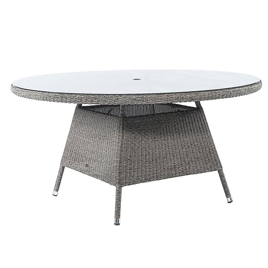 Monx 1500mm Glass Dining Table With 6 Armchair In Charcoal Grey_2