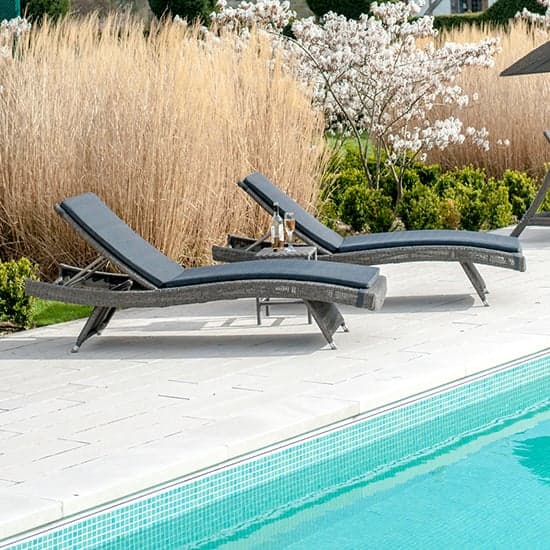 Monx Outdoor Adjustable Sun Bed In Charcoal Grey_2