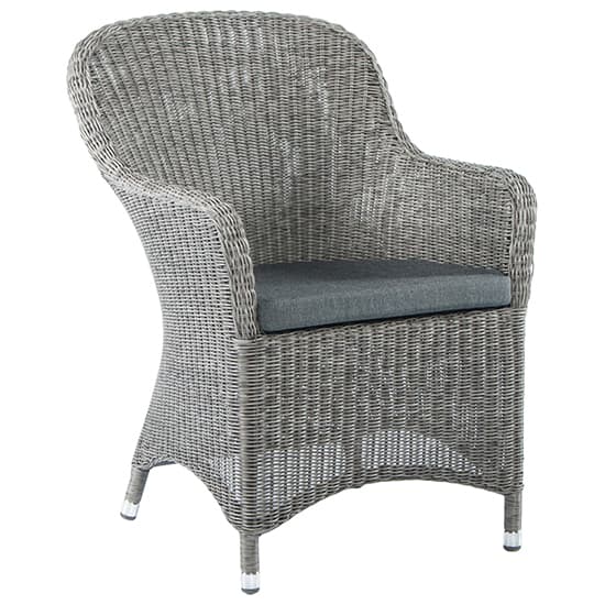 Monx Outdoor Dining Armchair In Charcoal Grey