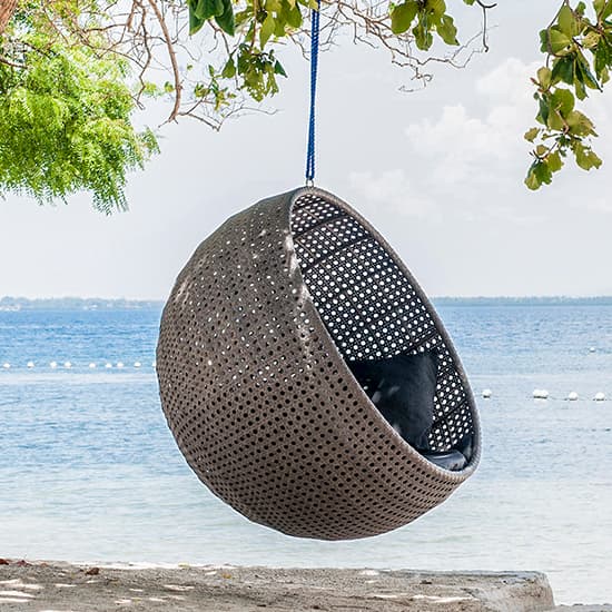 Monx Outdoor Floor And Hanging Chair In Charcoal Grey_4