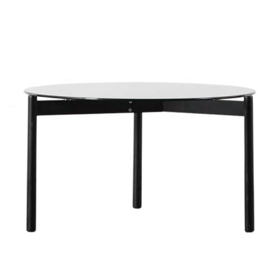 Moraine Smoked Glass Coffee Table With Black Wooden Base_2