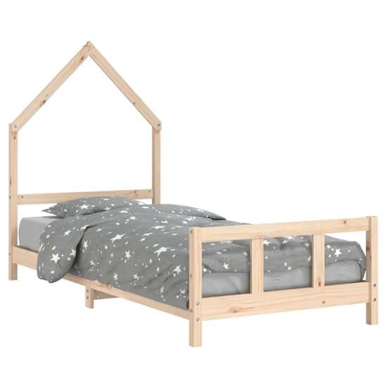 Moraira Kids Solid Pine Wood Single Bed In Natural_2
