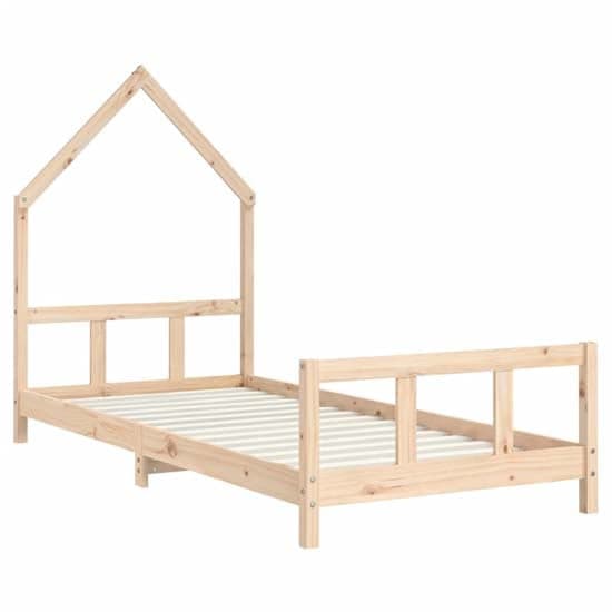 Moraira Kids Solid Pine Wood Single Bed In Natural_3