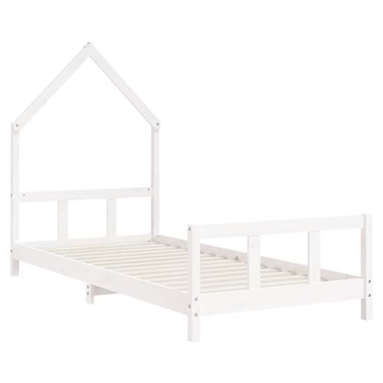 Moraira Kids Solid Pine Wood Single Bed In White_3