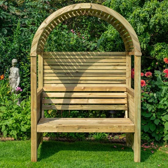 Morecambe Wooden Arbour In Natural Timber Furniture in Fashion