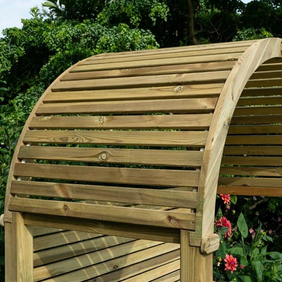 Morecambe Wooden Arbour In Natural Timber Furniture in Fashion