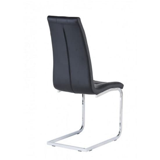 Moreno Faux Leather Dining Chair In Black_2