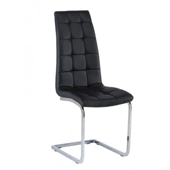 Moreno Faux Leather Dining Chair In Black_1