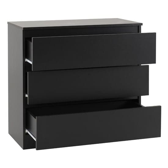 Mcgowan Wooden Chest Of Drawers In Black With 3 Drawers_2