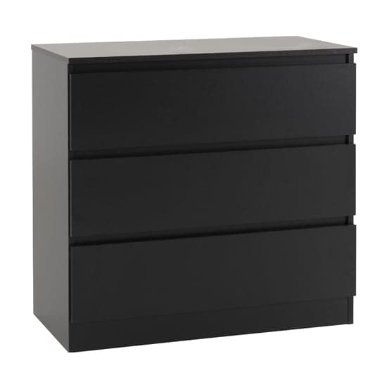 Mcgowan Wooden Chest Of Drawers In Black With 3 Drawers_1