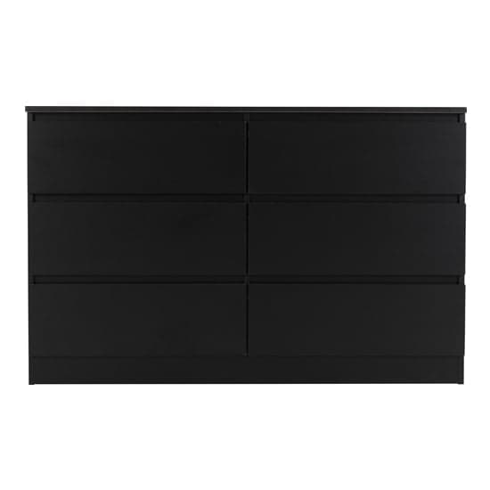 Mcgowan Wooden Chest Of Drawers In Black With 6 Drawers_3