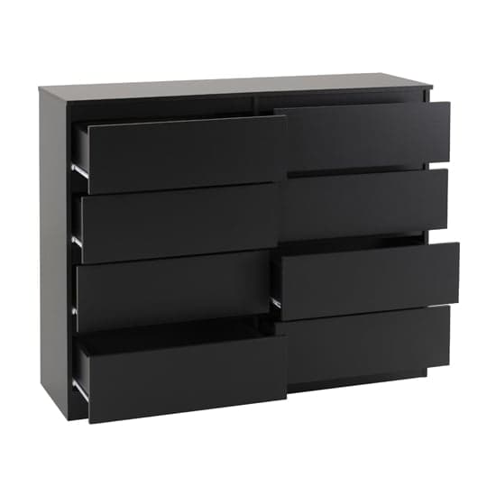 Mcgowan Wooden Chest Of Drawers In Black With 8 Drawers_2