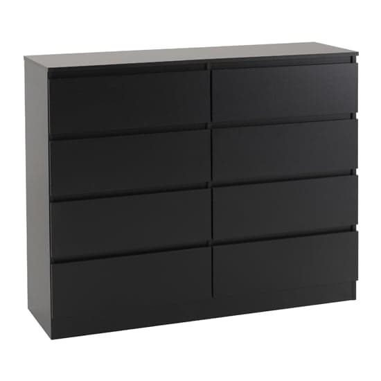 Mcgowan Wooden Chest Of Drawers In Black With 8 Drawers_1