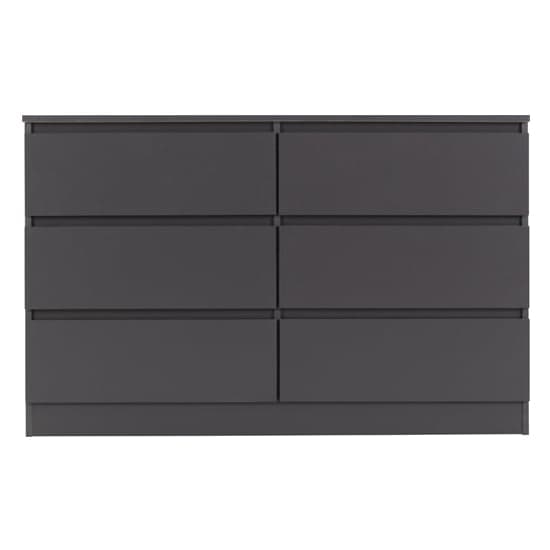Mcgowan Wooden Chest Of Drawers In Grey With 6 Drawers_3
