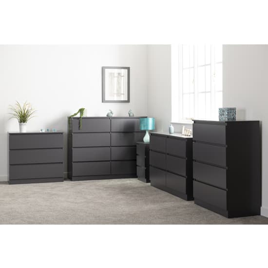 Mcgowan Wooden Chest Of Drawers In Grey With 6 Drawers_4