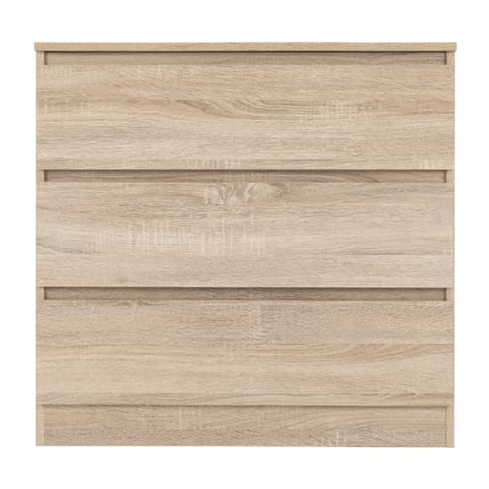 Mcgowan Wooden Chest Of Drawers In Sonoma Oak With 3 Drawers_3