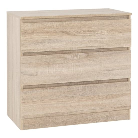 Mcgowan Wooden Chest Of Drawers In Sonoma Oak With 3 Drawers_1
