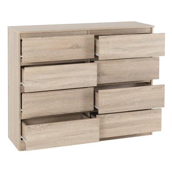 Mcgowan Wooden Chest Of Drawers In Sonoma Oak With 8 Drawers_2