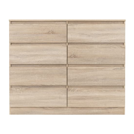 Mcgowan Wooden Chest Of Drawers In Sonoma Oak With 8 Drawers_3