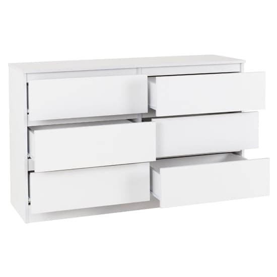 Mcgowan Wooden Chest Of Drawers In White With 6 Drawers_2