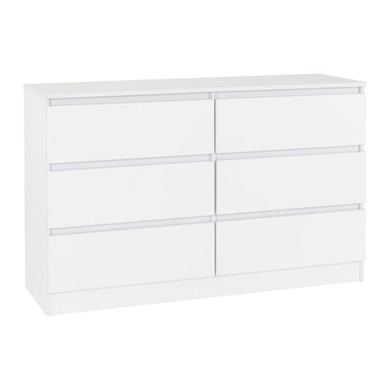 Mcgowan Wooden Chest Of Drawers In White With 6 Drawers_1
