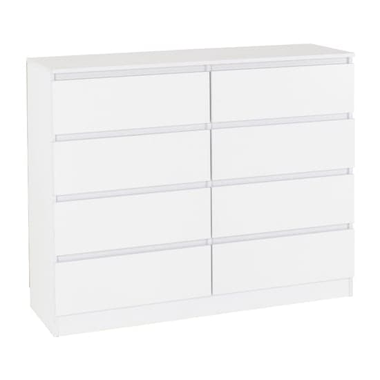 Mcgowan Wooden Chest Of Drawers In White With 8 Drawers_1