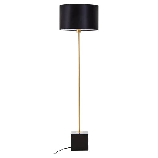 Moroni Black Linen Shade Floor Lamp With Black Marble Base_1
